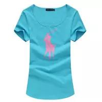 nouvelles femmes t-shirt ralph lauren polo big poney blue lake